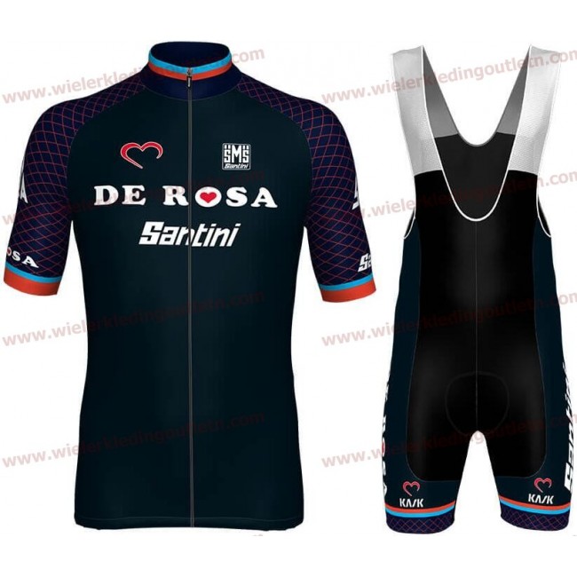 TEAM DE ROSA SANTINI 2018 Wielerkleding Set Wielershirt korte mouwen+Fiets Koersbroek D118