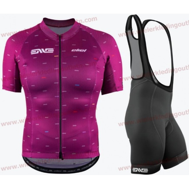 ENVE X ELIEL ASTEROID Dame Wielerkleding Set Wielershirt korte mouwen+Fiets Koersbroek D136