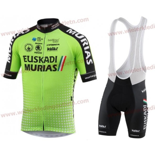 EUSKADI MURIAS 2018 TEAM Wielerkleding Set Wielershirt korte mouwen+Fiets Koersbroek D143