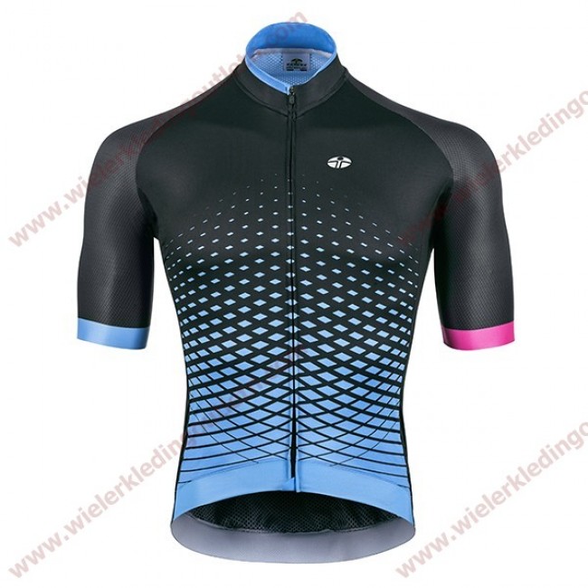 GSG Giessegi blauw roze Wielershirt korte mouwen FEDAIA 03324 18B521041