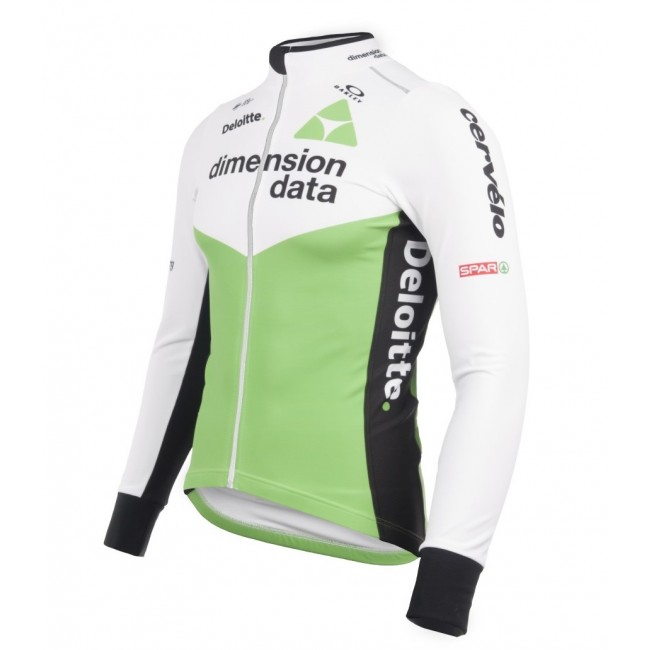 2018 Dimension Data wit Wielershirts lange mouw zDbJ1