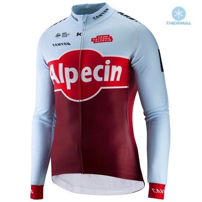 2018 Profteam Katusha Alpecin Fietsshirt lange mouw Winter IiHA8