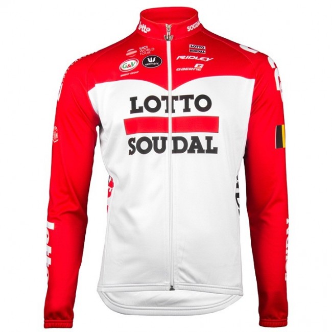 2018 Lotto Soudal rood Wielershirts lange mouw iz8hJ