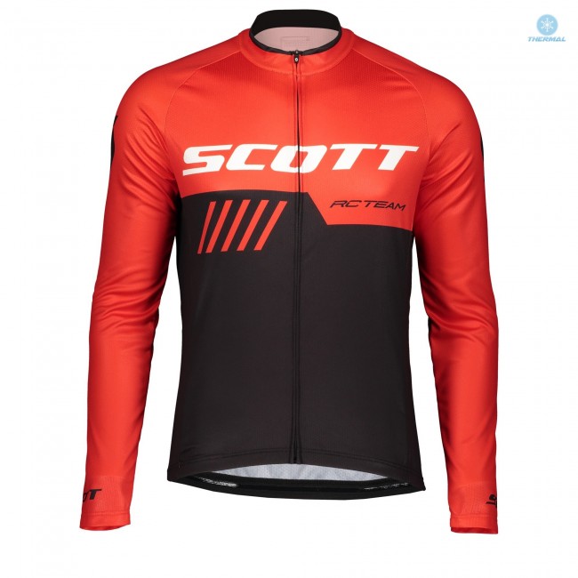 2019 Scott-RC-Profteam zwart-rood Fietsshirt lange mouw Winter ORALy