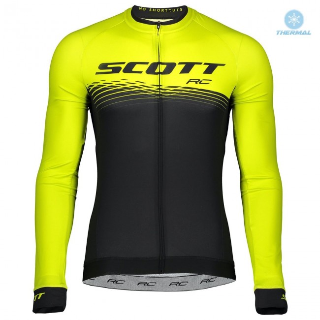 2019 Scott-RC PRO zwart-geel Fietsshirt lange mouw Winter Sl3Ar
