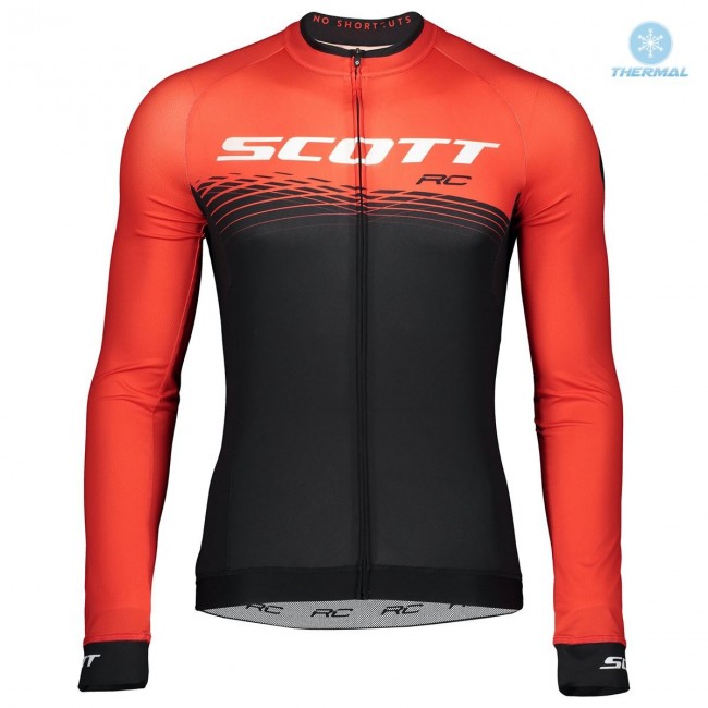 2019 Scott-RC PRO zwart-rood Fietsshirt lange mouw Winter Sn72N