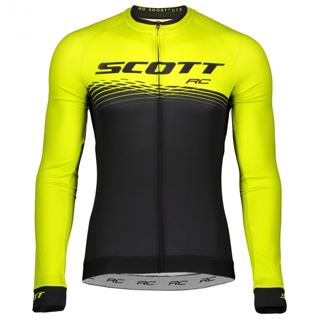 2019 Scott-RC PRO zwart-geel Wielershirts lange mouw bbI7t