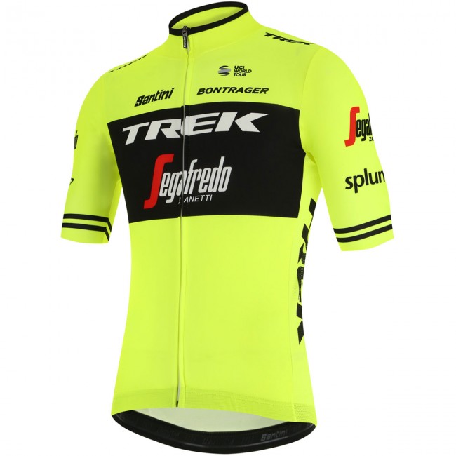 Trek Segafredo 2019 training Fluo geel Fietsshirt korte mouw LAcBB