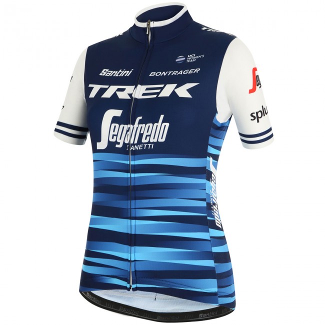 Trek Segafredo 2019 Dames blauw Fietsshirt korte mouw Mll10