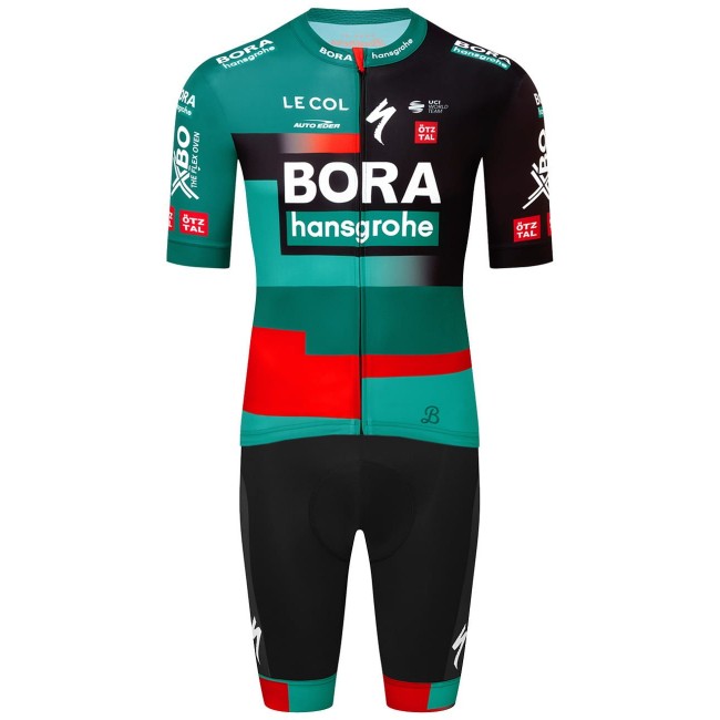 BORA-hansgrohe 2023 set (wielershirt met korte mouwen + koersbroek) professionele wielerploeg