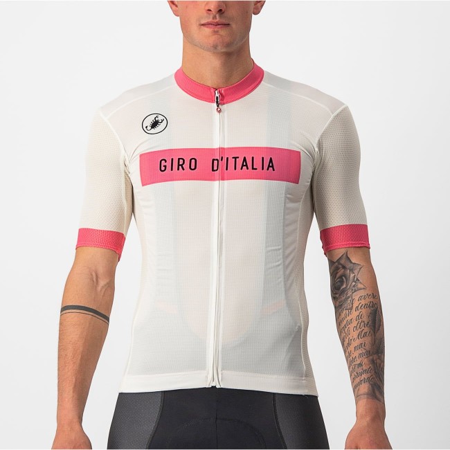 Giro d'Italia 2023 FUORI-MAGLIA BIANCO fietsshirt met korte mouwen