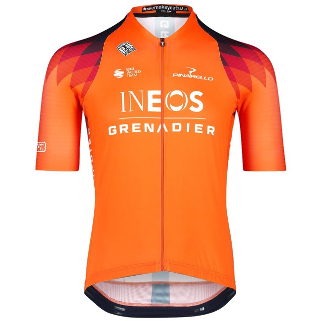 INEOS GRENADIERS 2023 trainingseditie ICON wielershirt met korte mouwen (lange ritssluiting) professioneel wielerteam